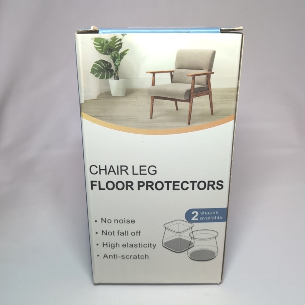 24 pcs Square Chair Leg Floor Protectors for Hardwood Floor Fits All Shape Chair